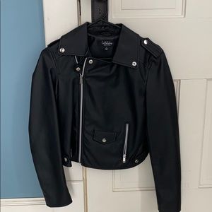 Black chic leather jacket